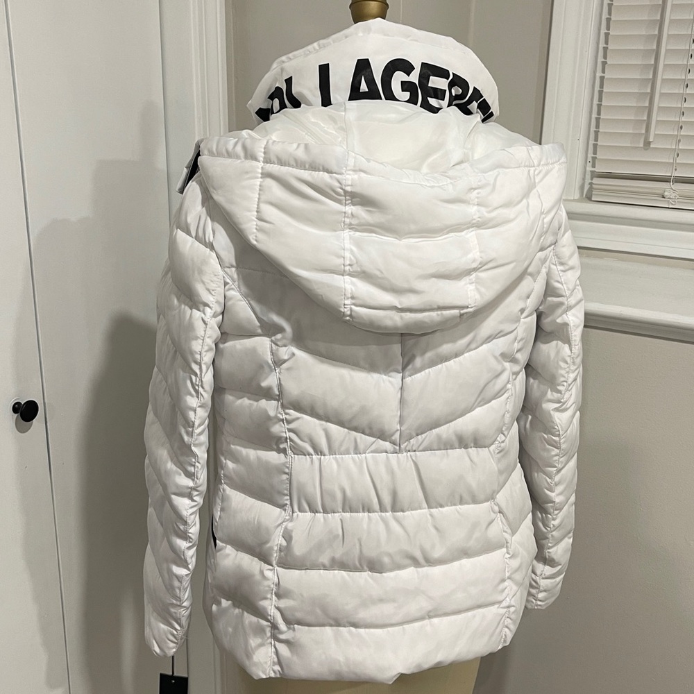 Karl Lagerfeld White Puffer Jacket - Picture 4 of 10